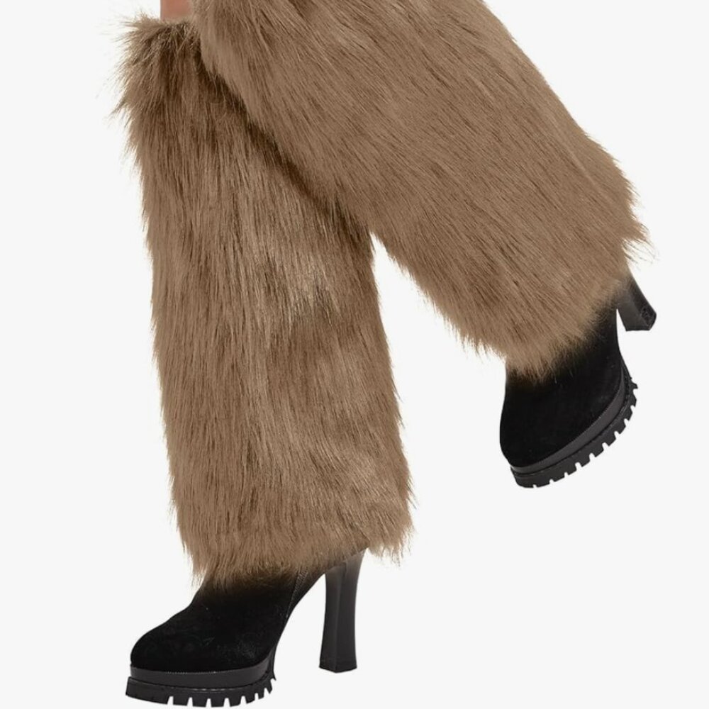 Women's Fur Leg Warmer Cuffs